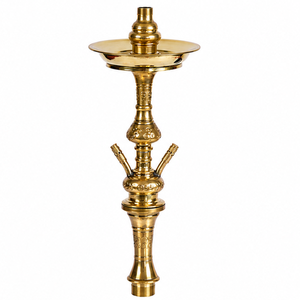 Chicha Farida Cleo Gold Egyptian Luxury Lacquer Mini en laiton massif avec base en verre – Ensemble complet - Product Image 3