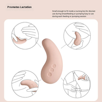 Masseur de lactation avec chauffage et vibration, masseur mammaire rechargeable en silicone pour l'allaitement et les soins post-allaitement