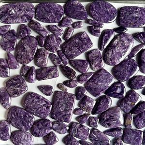 Cabujón de piedras preciosas de charoita púrpura Natural de grado AAA 100%, piedras preciosas sueltas verdes de alta calidad para uso en joyería - Product Image 1