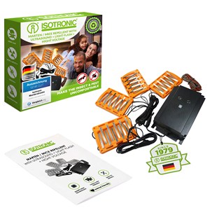 Sistema Repelente de Martas por Ultrasonido, Inodoro, No Tóxico, Disuasor de Plagas con Destello de Luz de Alto Voltaje, Fácil Instalación - Product Image 1