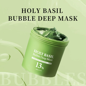 <span class=keywords><strong>Masque</strong></span> Profond <span class=keywords><strong>à</strong></span> la Bulle de Basilic Sacré avec Complexe Apaisant - <span class=keywords><strong>Masque</strong></span> Purifiant Doux et Oxygénant <span class=keywords><strong>à</strong></span> l'Argile pour les Pores, Peaux Sensibles (90g) - Product Image 2