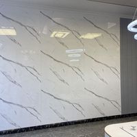 Panneau mural décoratif en WPC effet marbre ardoise grande taille, léger et luxueux, pour la décoration intérieure de villas et salles d'exposition