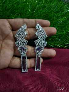 CONJUNTO DE PENDIENTES ESTILO CLÁSICO DE DIAMANTE AMERICANO PARA BODAS CONJUNTO DE PENDIENTES ESTILO CLÁSICO DE MODA PARA MUJER Y NIÑA - Product Image 4