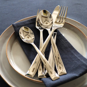 Recién llegado, juego de cubiertos altamente pulidos, juego de tenedor y cuchara, juego de cubiertos de acero inoxidable con espejo para uso en restaurante, decoración de comedor - Product Image 1