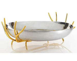 Elegante Cubertería de Metal Plateado, Frutero Ecológico, Vajilla Moderna de Lujo, Tazón Decorativo para Alimentos para Fiestas y Eventos de Boda en India - Product Image 4