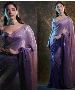 Vêtements de fête Nouveau Saree attrayant de dernier créateur avec chemisier non cousu Nettoyage à sec en machine dans un vêtement ethnique Ethnique - Product Image 4