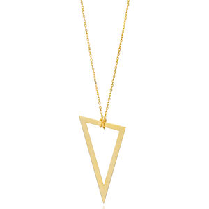 Triangle Creux Design Charme Collier Argent Plaine Pendentif En Gros Turc 925 Bijoux En Argent Sterling - Product Image 1