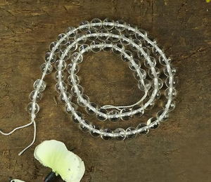 สร้อยคอคริสตัลธรรมชาติ ลูกปัดคริสตัลใสขัดเงา เครื่องประดับหินสีแดง ขายส่งแบบเป็นเส้น สำหรับบำบัดรักษา - Product Image 3