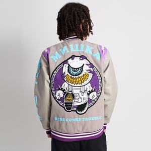 Veste universitaire de haute qualité pour homme, à double boutonnage, coupe ajustée, coupe-vent, respirante, avec logo personnalisé et broderie personnalisée - Product Image 3