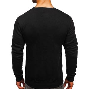 2025 venta al por mayor de sudaderas con capucha de cuello redondo de lana de algodón sudaderas con logotipo personalizado de talla grande sudaderas de manga larga para hombres sin capucha - Product Image 4