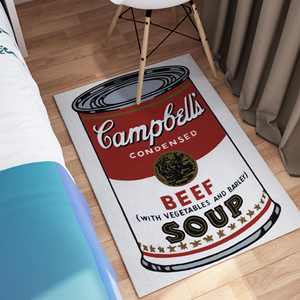 Tapis imprimé fantaisie pour espace de vie moderne et cuisine, tapis gobelin - Product Image 4