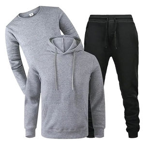 Ensemble de survêtement personnalisé pour homme, sweat à capuche oversize, logo imprimé, grande taille, unisexe, 100 % coton, pour le jogging - Product Image 1