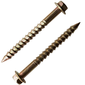 Tornillo de Fijación de Cabeza Hexagonal de Acero al Carbono Galvanizado en Zinc Amarillo, Tornillo para Madera - Product Image 1