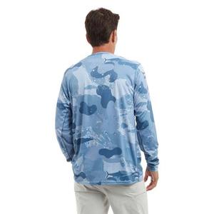 Venta al por mayor OEM diseño personalizado Upf50 Uv protección solar camisas de pesca de los hombres de poliéster de secado rápido de manga larga Camisetas de pesca - Product Image 5