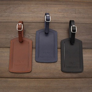Étiquettes à bagages en cuir cadeau personnalisé faveur accessoires de mariage bagages pleine fleur chamois cadeau pour homme pour lui LLT-0014C - Product Image 5