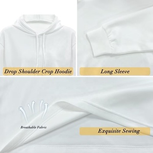 Sudadera con Capucha Corta para Mujer, Diseño Moderno, Hombros Caídos, Estampado Animal Sublimado, Ropa Urbana de Invierno - Product Image 6