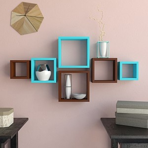 Exportador indio de estantes de pared cuadrados anidados hechos a mano de diseñador, estantes flotantes para su habitación de oficina personalizada - Product Image 5