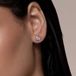 92.5 Sterling <b>Silver</b> <b>Stud</b> <b>Earrings</b> for Wedding Party Engagement Gifts-Number Pattern - Product Image 6