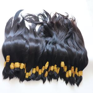 Cabello vietnamita solo donante cabello a granel precio al por mayor fábrica Natural negro Remy sedoso onda recta trama única humano 12a - Product Image 4