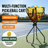 Máquina Lanzapelotas de Tenis Portátil JAS Sports con Estructura de Acero, Capacidad para 120 Pelotas, Mecanismo Plegable Multifuncional, Duradero y Ecológico