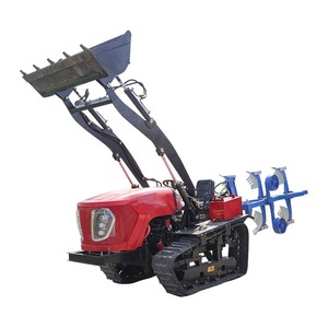 Mini-tractopelle compacte sur chenilles pour l'agriculture, machine agricole avec lame frontale pour travaux sur le terrain - Product Image 6