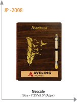 Cuaderno diario de madera de tapa dura A5 al por mayor logotipo personalizado encuadernación térmica perfecta planificador de negocios con páginas forradas