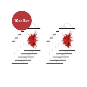 Colgadores Magnéticos para Pósteres de Diseño Minimalista, 62 cm, 10 Pares, MDF Negro - Product Image 1