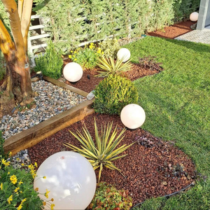 35cm Acrylique Opale Globe Lumière Extérieure Résistant Aux Intempéries Jardin Paysage Luminaire avec Pointe En Acier E27 Prise Blanc Chaud LED - Product Image 4