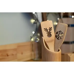Sandtrask Cuillères en bambou écologiques, vaisselle et décorations pour tables de fête - Product Image 3