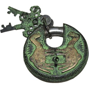 Candado Funcional de Latón Rectangular Verde Impermeable con Llaves Iguales para Equipaje - Product Image 1