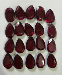 Precio más barato Granate Doublet Glass Stone Lot Ambos lados Facetado Granate para la fabricación de joyas Mix Shape Doublet Glass Stone - Product Image 4