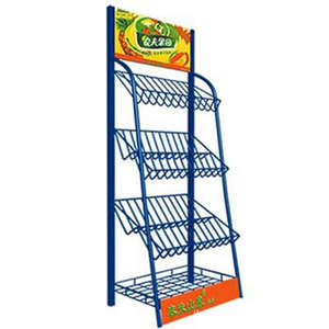 ชั้นวางโชว์ขนมโลหะแบบพกพาสำหรับก่อสร้างและประกอบง่ายสำหรับรายการอาหารแพ็คเก็ตติดตั้งชั่วคราว - Product Image 5