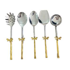 Último Diseño Comprar EN LA India Cuchara Cuchillo y Tenedor Acero Inoxidable Metal Elegante Plata Pulida Utensilios de Servicio PARA EL Hogar Hotel - Product Image 6