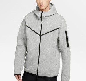 Venta al por mayor nuevo logotipo personalizado 100% Sudadera con capucha de algodón de peso pesado Streetwear de gran tamaño con cremallera para hombres XS tamaño con patrón impreso - Product Image 1