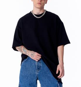 เสื้อยืดโอเวอร์ไซส์ผู้ชาย ผ้าฝ้ายออร์แกนิค 100% ระดับพรีเมียม แห้งเร็ว ระบายอากาศดี แบบหนา ไหล่ตก โลโก้ด้านหน้า สั่งทำได้ จำนวนมาก ไม่มีลาย - Product Image 6