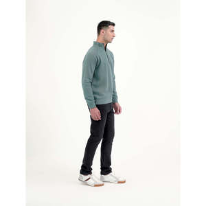 Sweat-shirt décontracté à col montant avec logo personnalisé CALGARY, en molleton français uni délavé à l'acide, coupe oversize, taille XXS, poids 500 g/m² - Product Image 3