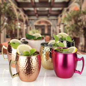 Vente directe d'usine d'accessoires de bar ensemble de tasses en cuivre mule de Moscou vente en gros de chope à bière en cuivre en acier inoxydable logo personnalisé - Product Image 2