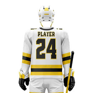 Uniformes de Hockey sobre Hielo Impresos Transpirables de Poliéster 100% de Alta Calidad, Conjuntos Personalizados con Nombre de Equipo, Nueva Llegada, Más Vendidos - Product Image 5