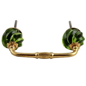 Poignées de porte de pont en verre vert Olive, fait à la main, décoration intérieure, placard pour cuisine, vente en gros, BH-390 - Product Image 6