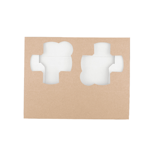 Portavasos doble OSQ al por mayor, bandeja de cartón kraft para llevar café, té y bebidas calientes. - Product Image 3