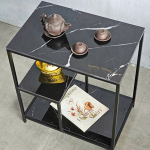 Modern Side <b>Table</b> with Stone Top and Iron Frame TV Stand for Living Room SST025 Home Furniture <b>Set</b> - Product Image 6