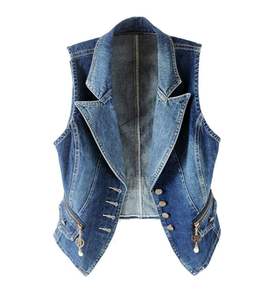 Chaleco de mezclilla para los hombres y mujeres modernos Casual Vintage elegante Chaleco de mezclilla armario esencial desgastado sin esfuerzo estilo fresco - Product Image 4