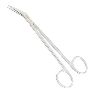 Ciseaux d'opération médicale en acier allemand de haute qualité 160mm Locklin finition gomme ciseaux angulaires Grade OEM personnalisable - Product Image 1