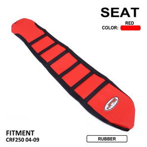 Funda de Asiento de Motocross de Goma Suave JFG para Honda CRF250 2004-2009, Roja y Negra, con Revestimiento Antideslizante para Motocicleta Todoterreno - Product Image 3
