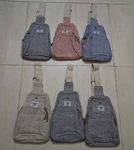 กระเป๋าคาดอกสไตล์โบฮีเมียน กระเป๋าเป้สะพายหลัง ทำจากป่าน 100% กระเป๋าเป้เดินทางสำหรับใช้ในชีวิตประจำวัน ราคาขายส่ง รุ่น BG-967 จากอินเดีย - Product Image 1