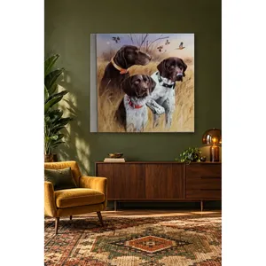 Impression sur toile Fida Three Pointer Dogs Hunting Pheasants - Product Image 3
