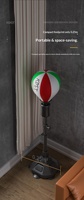 Ballon de boxe sur pied pour entraînement de réaction et de vitesse, équipement de frappe pour adultes et enfants, idéal pour la maison et la salle de sport
