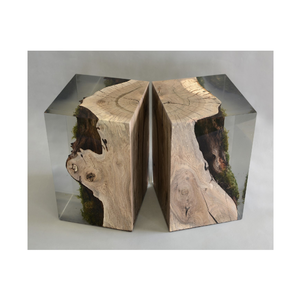 Creative Designer Wood & Resin Stool Natural Wood Latest Display Stool for Living Room Decor Stool Hot Selling - Product Image 6