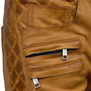 Pantalon en cuir de créateur de qualité supérieure motif droit léger Hip Hop Streetwear taille haute marque personnalisée braguette à boutons plate - Product Image 4