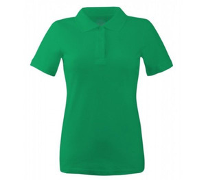 Polo de manga corta para mujer, camiseta informal Formal de Color verde, alta calidad, 100% de algodón, de China - Product Image 4